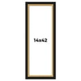 thumbnail image 1 of 14x42 Frame Gold Real Wood Picture Frame Width 2.25 Inches | Interior Frame Depth 0.5 Inches |, 1 of 8