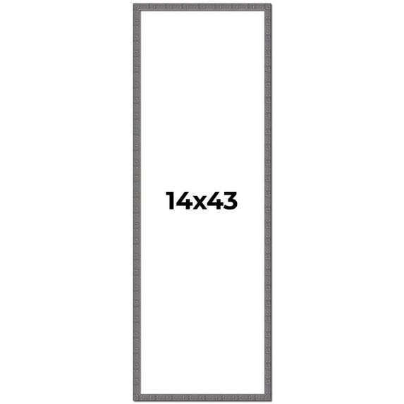 14x43 Frame Blue Kingsley Pewter Solid Wood Picture Frame Width 0.75 Inches |Interior Depth 0.5