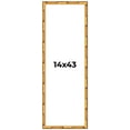 thumbnail image 1 of 14x43 Frame Gold Bamboo Picture Frame - Complete Modern Photo Frame Includes UV Acrylic Shatter, 1 of 8
