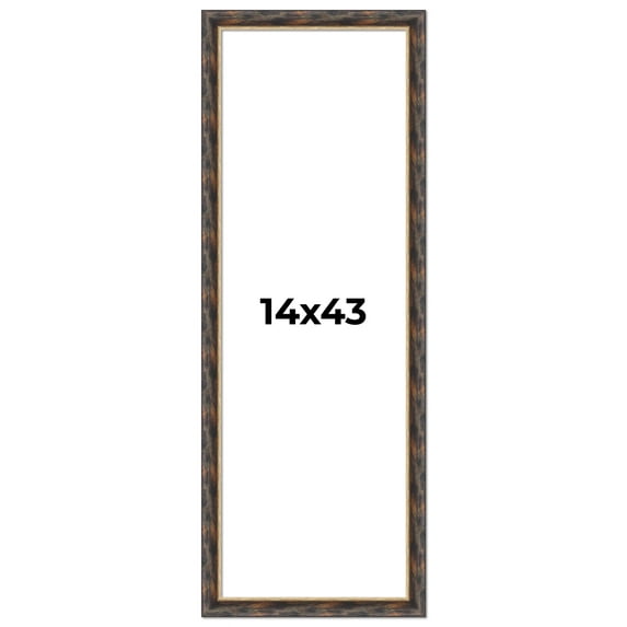 14x43 Frame Gold Real Wood Picture Frame Width 1.5 inches | Interior Frame Depth 0.5 inches |
