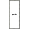 thumbnail image 1 of 14x43 Frame Silver Grey Distressed Solid Wood Picture Frame | 0.75 Inch Moulding Width | Interior, 1 of 8