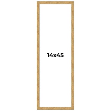 14x45 Frame Beige Real Wood Picture Frame Width 1.25 inches | Interior Frame Depth 0.5 inches |