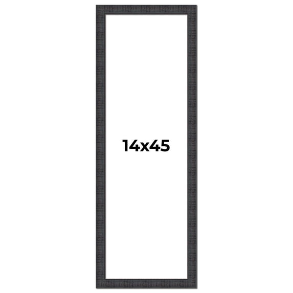 14x45 Frame Brown Rustic Solid Wood Picture Frame 1.5 Inches Wide | Interior Frame Depth 0.5 Inches