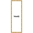 thumbnail image 1 of 14x45 Frame Gold Bamboo Picture Frame - Complete Modern Photo Frame Includes UV Acrylic Shatter, 1 of 8