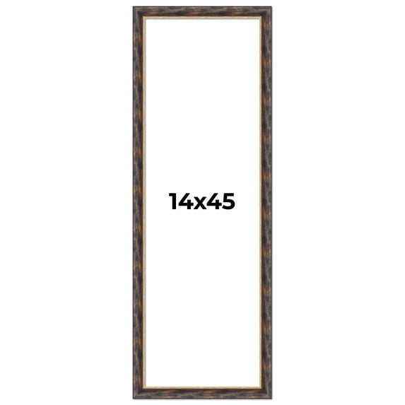 14x45 Frame Gold Real Wood Picture Frame Width 1.5 inches | Interior Frame Depth 0.5 inches |