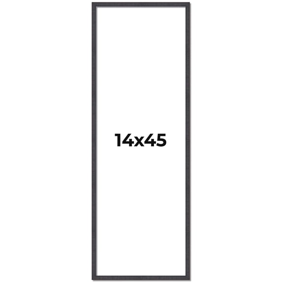 14x45 Rustic Brown Real Wood Picture Frame Width 0.75 inches | Interior Frame Depth 0.5 inches |