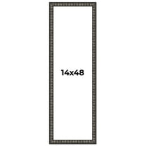 14x48 Frame Black-Brown Medieval Solid Wood Picture Frame | 1.5 Inch Moulding Width | Gotham