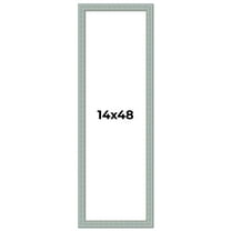 14x48 Frame Blue Teal Distressed Solid Wood Picture Frame | 1.625 Inch Moulding Width | Sonoma Blue