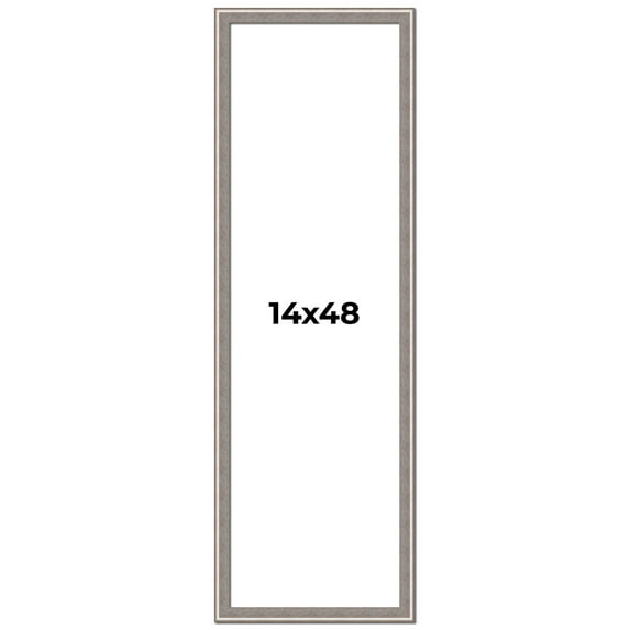 14x48 Frame Grey Real Wood Picture Frame Width 1.25 inches | Interior Frame Depth 0.5 inches | Hans