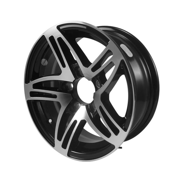 14x5.5 5X4.5 Aluminum Series 09 Trailer Wheel - Black Inlay - 0945545B