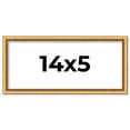 thumbnail image 1 of 14x5 Frame Beaded Gold Solid Wood Picture Frame | 0.75 Inches Moulding Width | Liscio Oro, 1 of 8