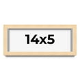 thumbnail image 1 of 14x5 Frame Beige Real Wood Picture Frame Width 0.75 inches | Interior Frame Depth 0.5 inches |, 1 of 8
