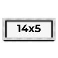 thumbnail image 1 of 14x5 Frame Brushed Silver Solid Wood Picture Frame | 0.75 Inch Moulding Width | Rabbet Depth 0.75, 1 of 5