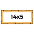 thumbnail image 1 of 14x5 Frame Gold Bamboo Solid Wood Picture Frame | 1 Inch Moulding Width | Interior Frame Depth 0.75, 1 of 8