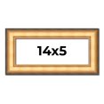 thumbnail image 1 of 14x5 Frame Gold Plein Aire Solid Wood Picture Frame Width 2 Inches | Interior Frame Depth 0.5, 1 of 8