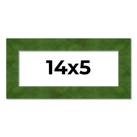 14x5 Frame Green Burl Solid Wood Picture Frame | 1.75 Inches Moulding Width | Interior Frame Depth