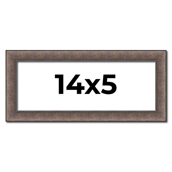 14x5 IN Frame Silver Real Wood Picture Frame Width 1.25 Inches | Interior Frame Depth 0.5 Inches |