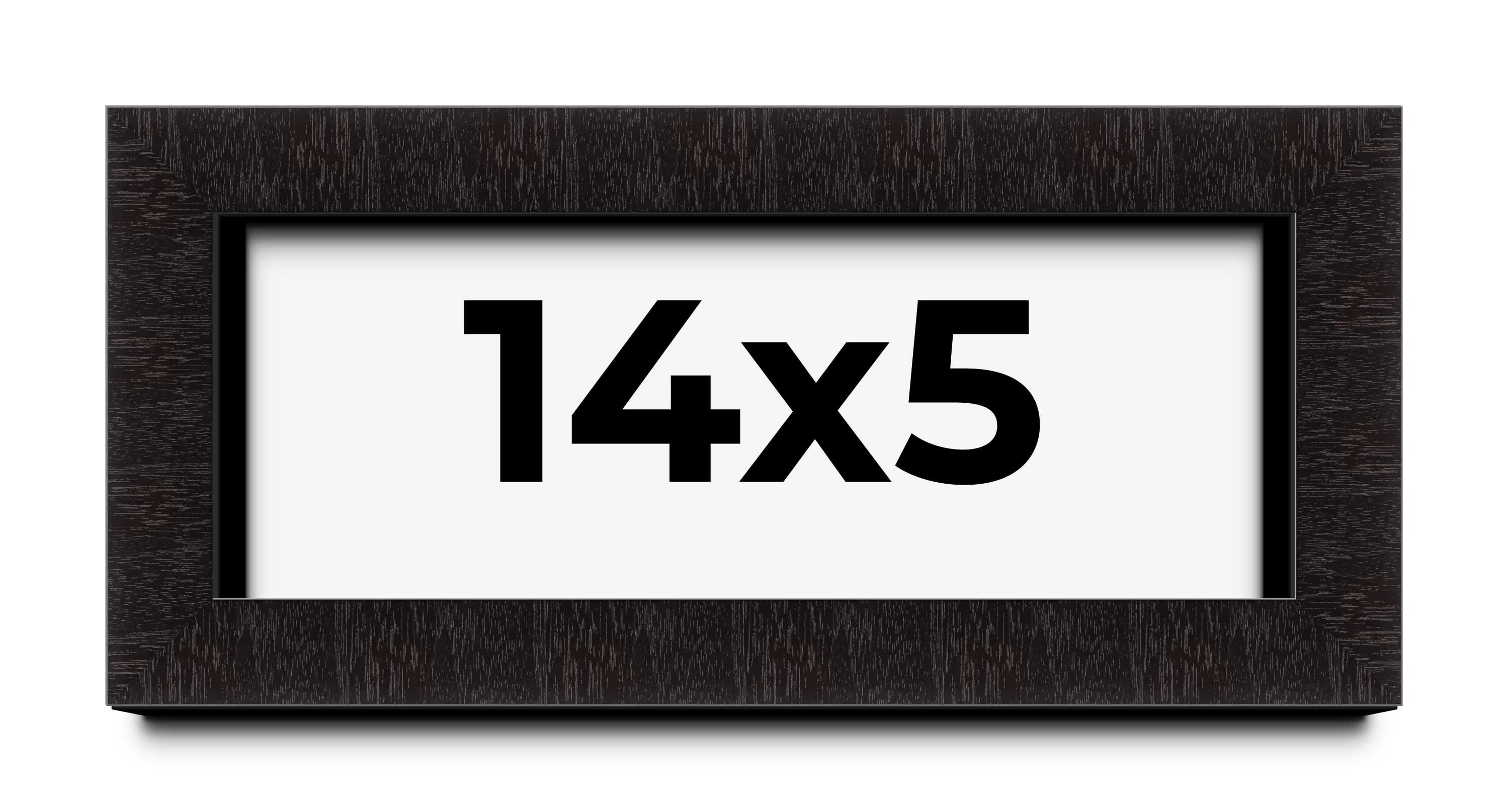 One Rabbet Frame 14x5 Shadow Box Black Solid Wood Display Picture Frame | 1 Inch Rabbet ...