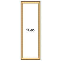 14x50 Frame Gold Plein Aire Solid Wood Picture Frame Width 2 Inches | Interior Frame Depth 0.5