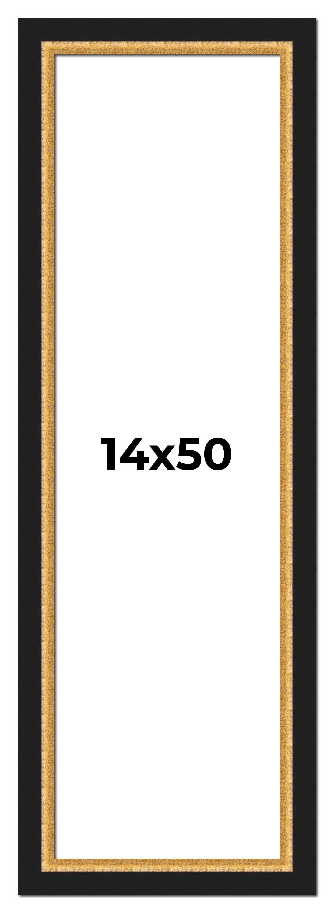 14x50 Frame Gold Real Wood Picture Frame Width 2.25 Inches | Interior ...
