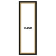 thumbnail image 1 of 14x50 Frame Gold Real Wood Picture Frame Width 2.25 Inches | Interior Frame Depth 0.5 Inches |, 1 of 8