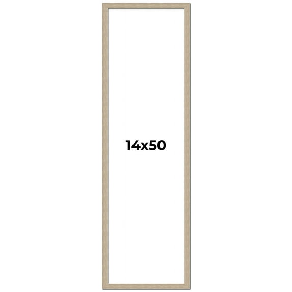 14x50 Frame Grey Solid Wood Picture Frame Width 1 Inches | Interior Frame Depth 0.5 Inches |