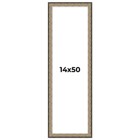 14x50 Frame Silver Real Wood Picture Frame Width 1.75 Inches | Interior Frame Depth 0.5 Inches |