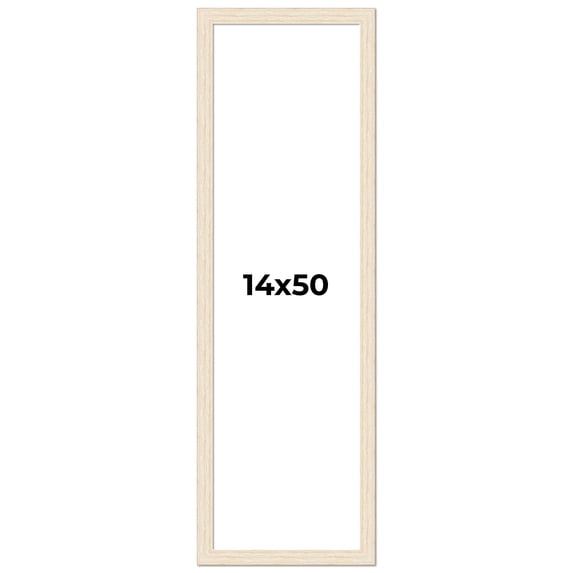 14x50 Frame White Real Wood Picture Frame Width 1.5 inches | Interior Frame Depth 0.5 inches | Barn