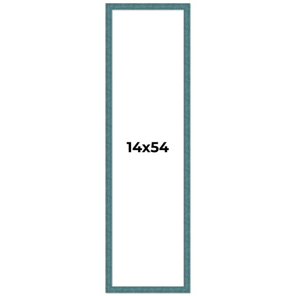 14x54 Frame Blue Rustic Barnwood Solid Wood Picture Frame Width 1.25 Inches | Interior Depth 0.5