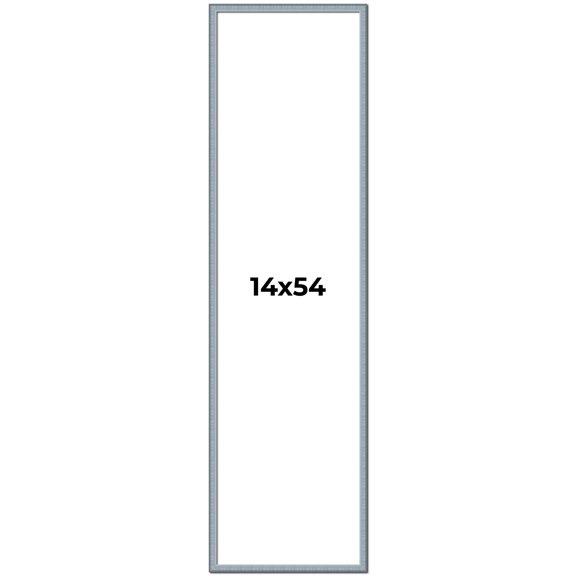 14x54 Frame Blue Scuffed Farm Board Solid Wood Picture Frame Width 0.75 Inches | Interior Depth 0.5