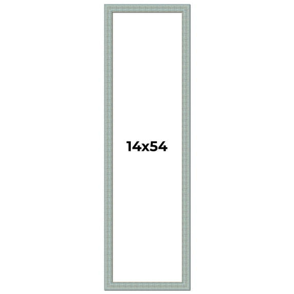 14x54 Frame Blue Teal Distressed Solid Wood Picture Frame | 1.625 Inch Moulding Width | Sonoma Blue
