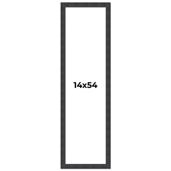 14x54 Frame Brown Rustic Solid Wood Picture Frame 1.5 Inches Wide | Interior Frame Depth 0.5 Inches