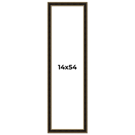 14x54 Frame Gold Antique Vintage Sold Wood Picture Frame | 1.75 Inch Moulding Width | Interior