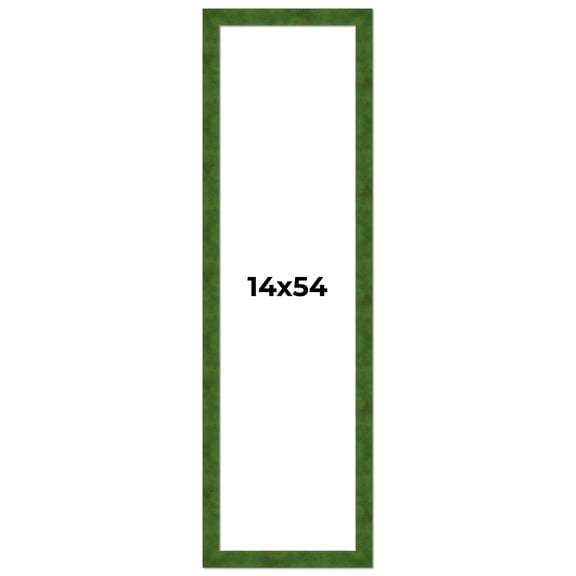 14x54 Frame Green Burl Solid Wood Picture Frame | 1.75 Inches Moulding Width | Interior Frame Depth