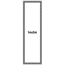 14x54 Frame Silver Black Rustic Sonoma Solid Wood Picture Frame | 1.5 Inch Moulding Width |