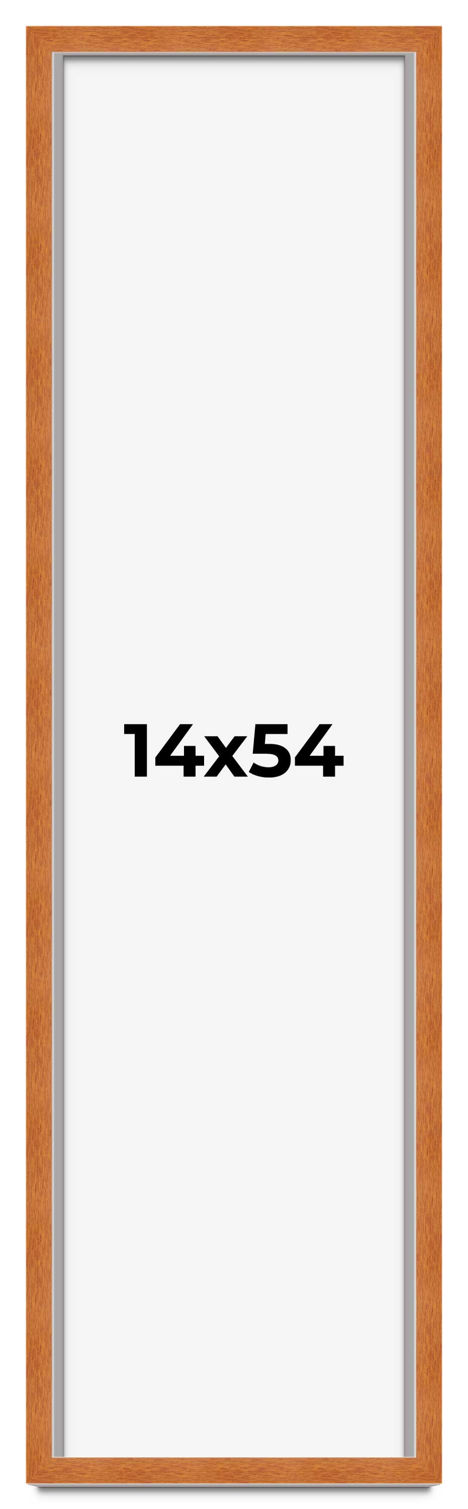 14x54 Inch Box 14x54 Shadow Box Frame Brown | 0.875 Inches Deep Real Wood Contemporary ...