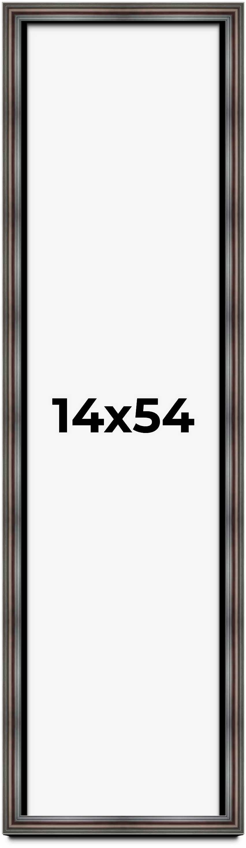 14x54 Inch Box 14x54 Shadow Box Frame Brown Cherry | 2.625 Inches Deep Pine Wood ...