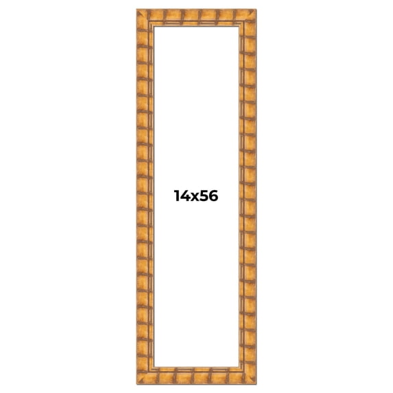 14x56 Frame Beige Real Wood Picture Frame Width 3 inches | Interior Frame Depth 0.5 inches |