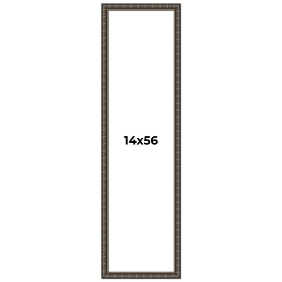 14x56 Frame Black Bamboo Solid Wood Picture Frame Width 1.5 Inches | Interior Frame Depth 0.5