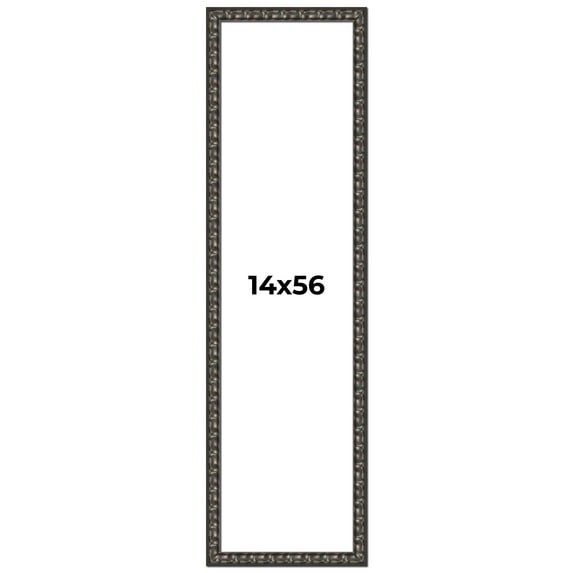 14x56 Frame Black-Brown Medieval Solid Wood Picture Frame | 1.5 Inch Moulding Width | Gotham