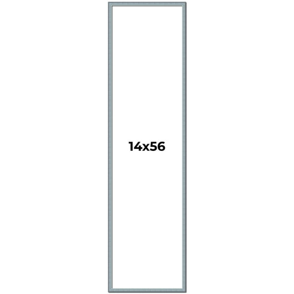14x56 Frame Blue Scuffed Farm Board Solid Wood Picture Frame Width 0.75 Inches | Interior Depth 0.5