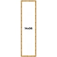 thumbnail image 1 of 14x56 Frame Gold Bamboo Solid Wood Picture Frame | 1 Inch Moulding Width | Interior Frame Depth, 1 of 8