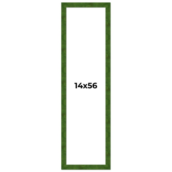 14x56 Frame Green Burl Solid Wood Picture Frame | 1.75 Inches Moulding Width | Interior Frame Depth