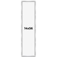 thumbnail image 1 of 14x56 Frame Silver Whitewashed Wood Grain Solid Wood Shadow Box | 0.75 Inch Moulding Width | 0.75, 1 of 8