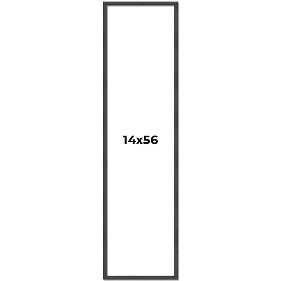 14x56 Rustic Brown Real Wood Picture Frame Width 0.75 inches | Interior Frame Depth 0.5 inches |