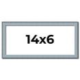 thumbnail image 1 of 14x6 Frame Blue Scuffed Farm Board Solid Wood Picture Frame Width 0.75 Inches | Interior Depth 0.5, 1 of 8