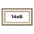 thumbnail image 1 of 14x6 Frame Gold Silver Plein Aire 2" Inch Wide Moulding Solid Wood Picture Frame | Modena, 1 of 8