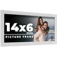 thumbnail image 1 of 14x6 Frame White Solid Wood Picture Frame Includes UV Acrylic Shatter Guard Front, Acid Free Foam, 1 of 8