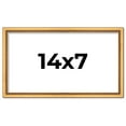 thumbnail image 1 of 14x7 Frame Beaded Gold Solid Wood Picture Frame | 0.75 Inches Moulding Width | Liscio Oro, 1 of 8