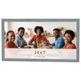 thumbnail image 1 of 14x7 Frame Blue Scuffed Farm Board Solid Wood Picture Frame Width 0.75 Inches | Interior Depth 0.5, 1 of 8